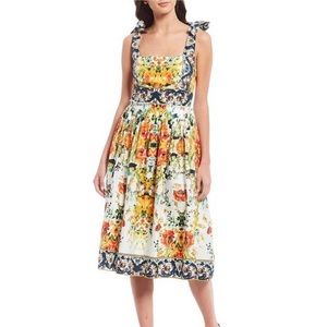ANTONIO MELANI Kelsey Poplin Lilly Mosaic Dress
